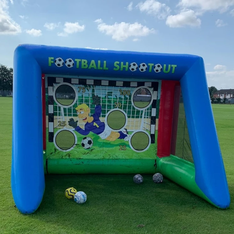 inflatable football penalty shootout games  inflatable soccer goal football shoot game for sale