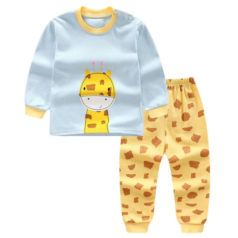 
New Arrival kids Most Popular Custom children pajamas newborn baby clothes set 100% cotton 