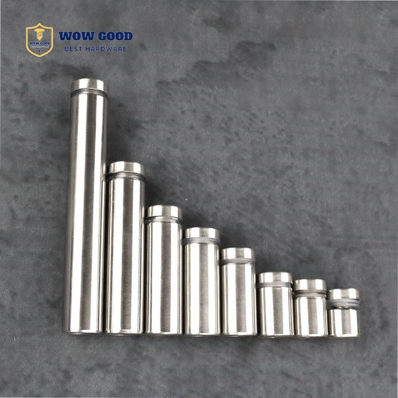 Wall Stainless Steel Mirror Glass advertising sign Mounting Holder standoff screw Nail bolt for Acrylic Picture Frame