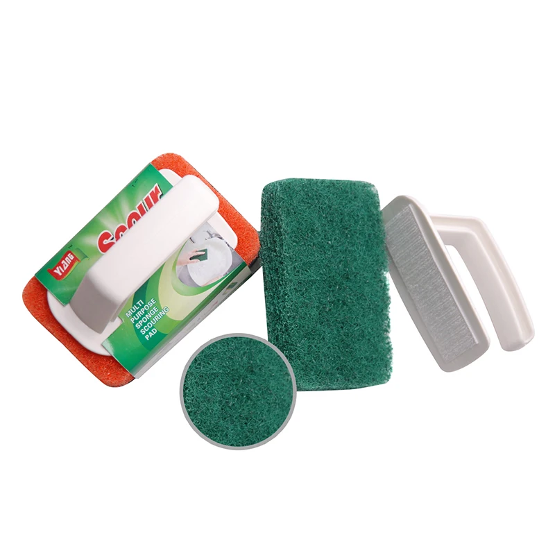 
Household Strong Handle Scouring Gadget Cleaning Brush Scour Scrub Scouring Pad For Kitchen Bathroom 