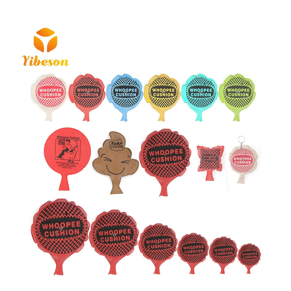 Promotional Gift Custom Logo Prank Toys Party Funny Joke Inflating Rubber Sponge Whoopee Cushion With Sound