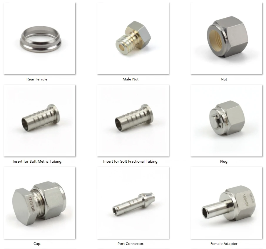 Swagelok type stainless steel compression fittings tube fitting 1/4' 1/2'  OD to tube adapter tube reducer