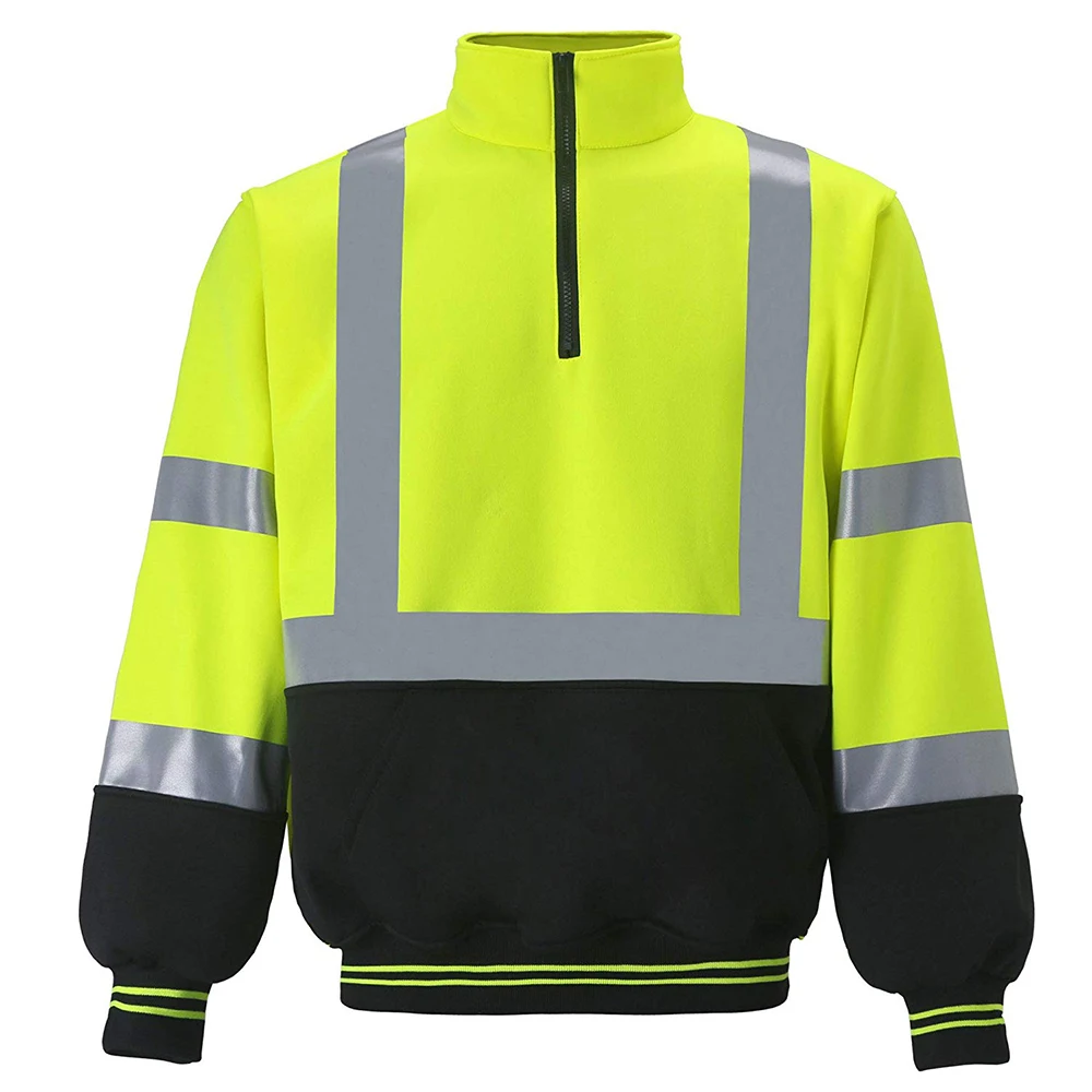 ZUJA Zipper Worker Wear  Safety Sweater