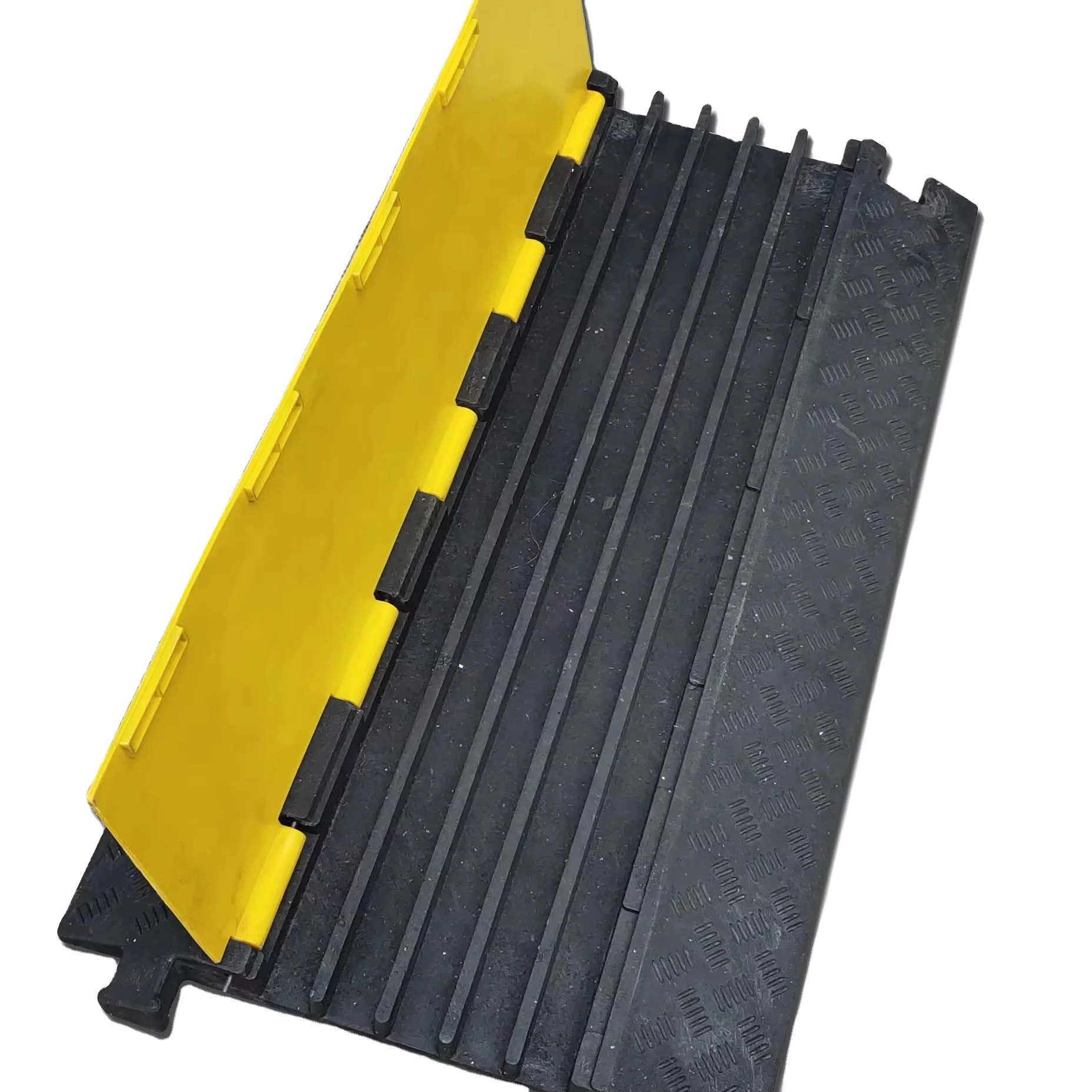 5 channel good quality rubber and plastic yellow and black  cable tray cable bridge