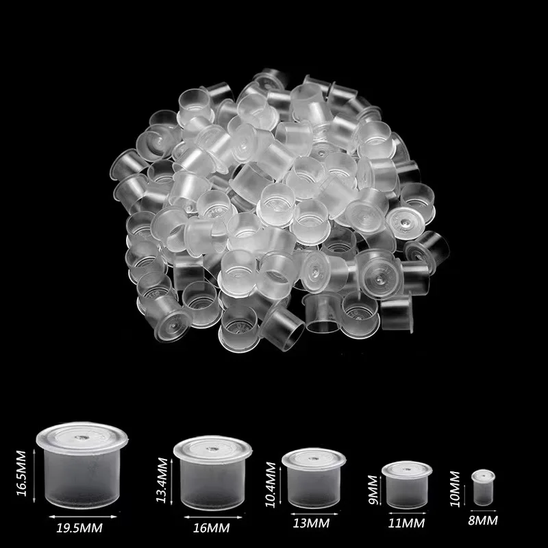 High Quality Disposable Plastic Eyelash Glue Ring Cup Permanent Makeup Tattoo Ink Ring Cup