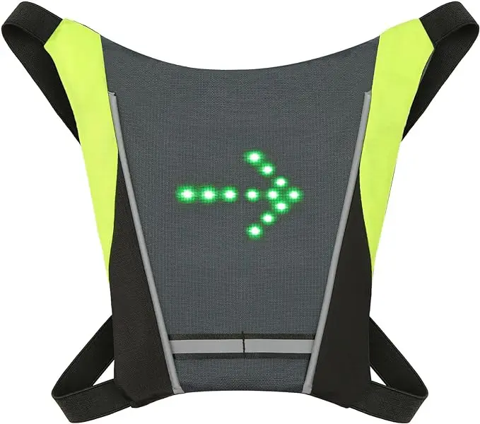 LED Signal Vest Bike Safety Turn Signal Light Riding Running Lighting Vest Safety Reflective Warning Cycle Vests