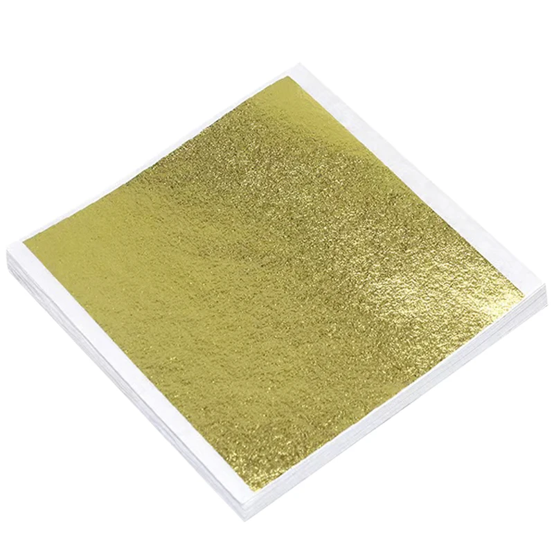 China High Quality Factory Direct Price 500 Sheets For Decorating Wall Art Crafts 9*9cm Taiwan Gold Leaf PE Foil