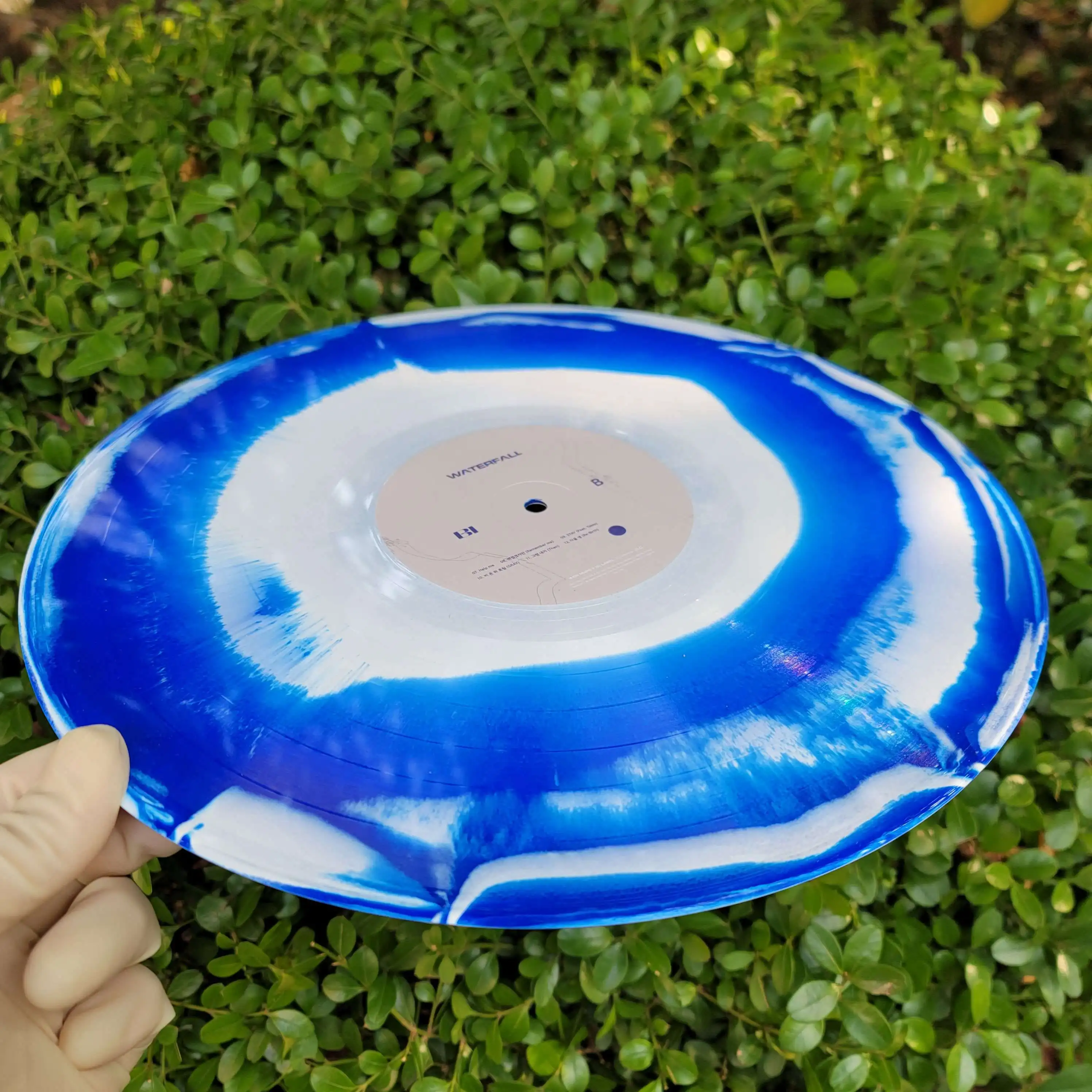 Разделенные разноцветные виниловые пластинки