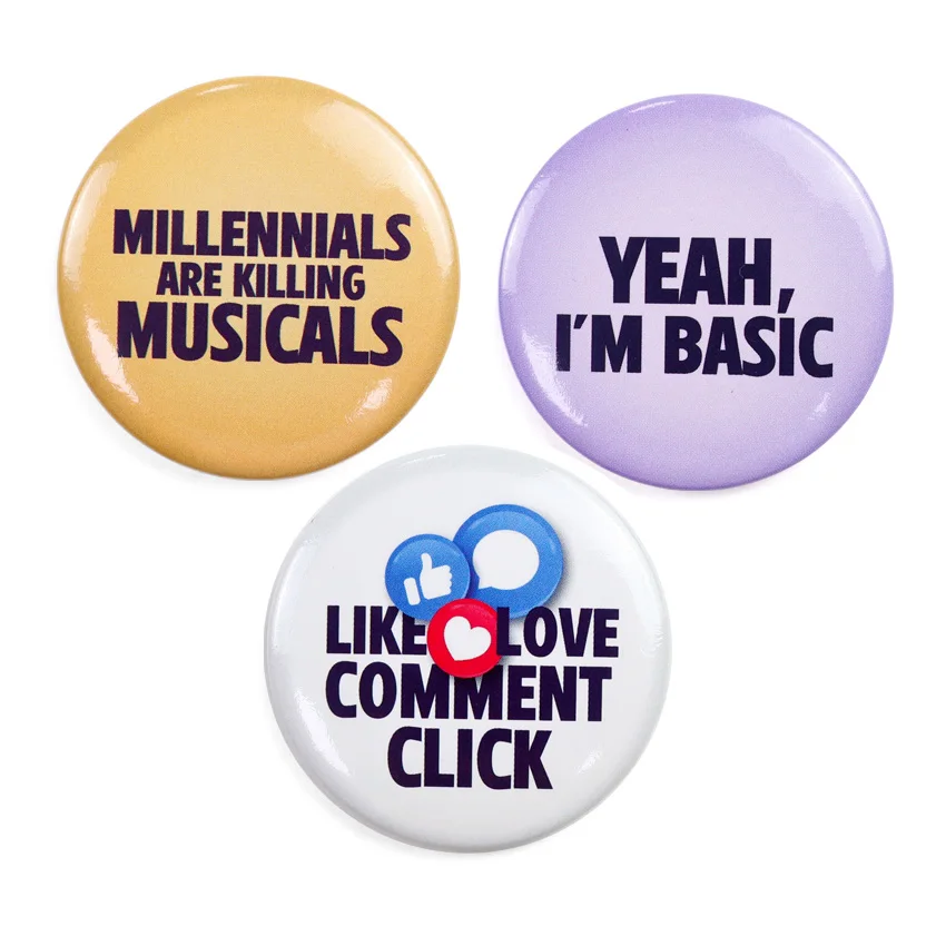 cheap wholesale oem shape heart shaped button badge for sale