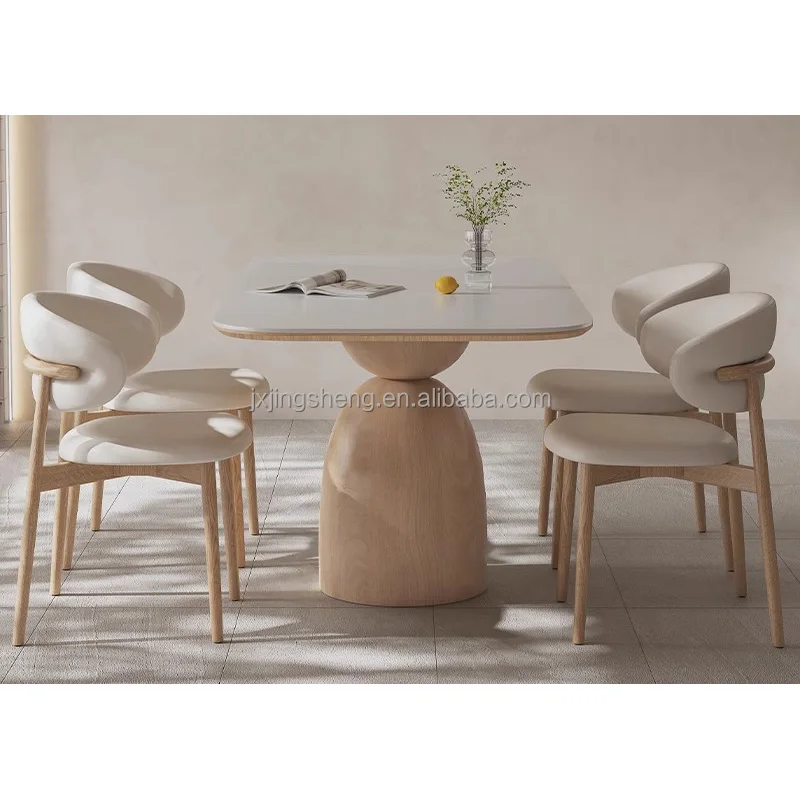 Nordic Modern Dining Table Set Wooden Dining Table With Chair Set