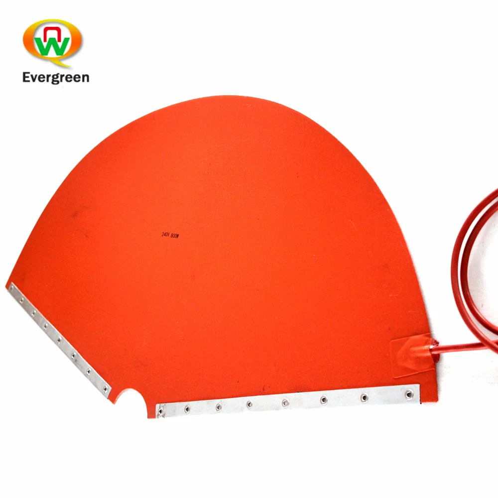 Custom funnel type silicon rubber heater sector silicon rubber heating plate