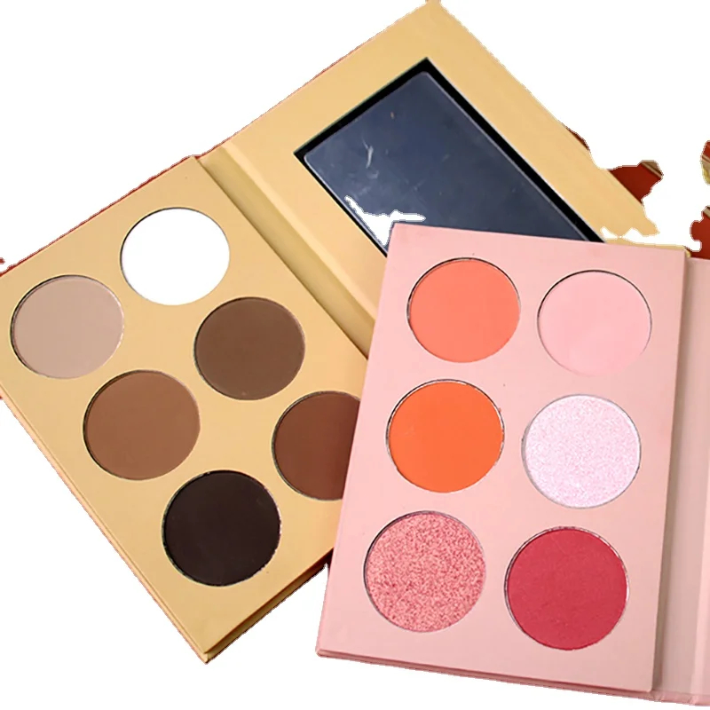 New Arrival Large Size 36mm DIY 6 Color  Eyeshadow Palette Highly Pigmented Private Label Smokey Eyeshadow Palette Custom