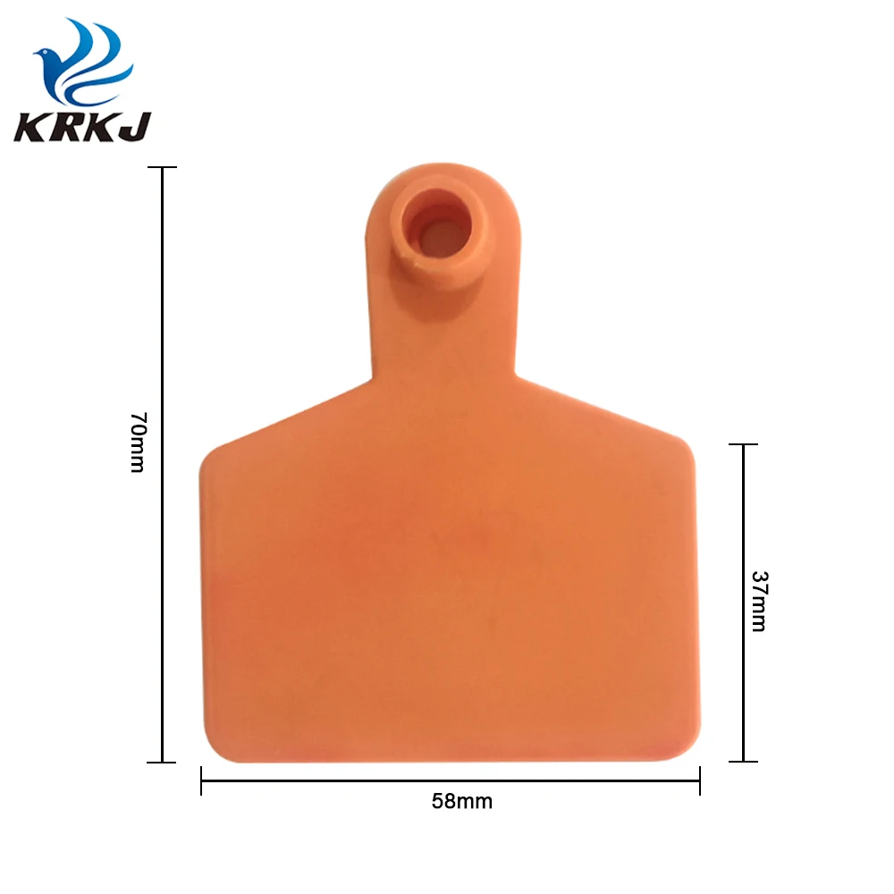 KED KD501C customizable tpu animal livestock cattle large ear tags orange for cows