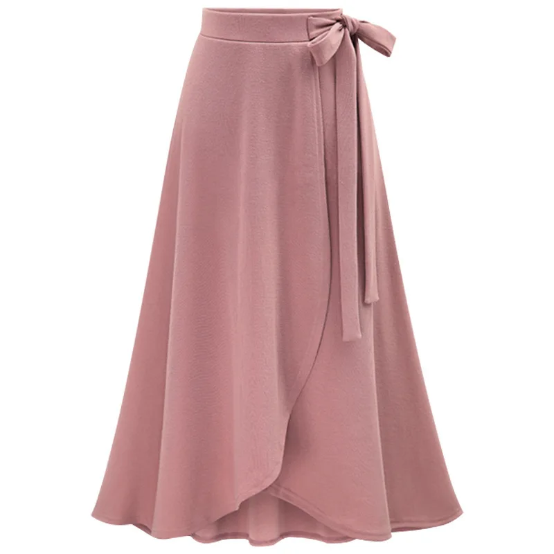 Pretty Large Skirt Long Wrap Skirt Sexy Dinner Dress Clothes Cheap Casual Fat Women Career Dresses Plus Size Elegant Skirt
