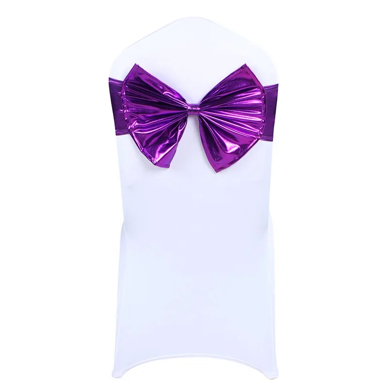 Metallic gold spandex wedding banquet chair sashes