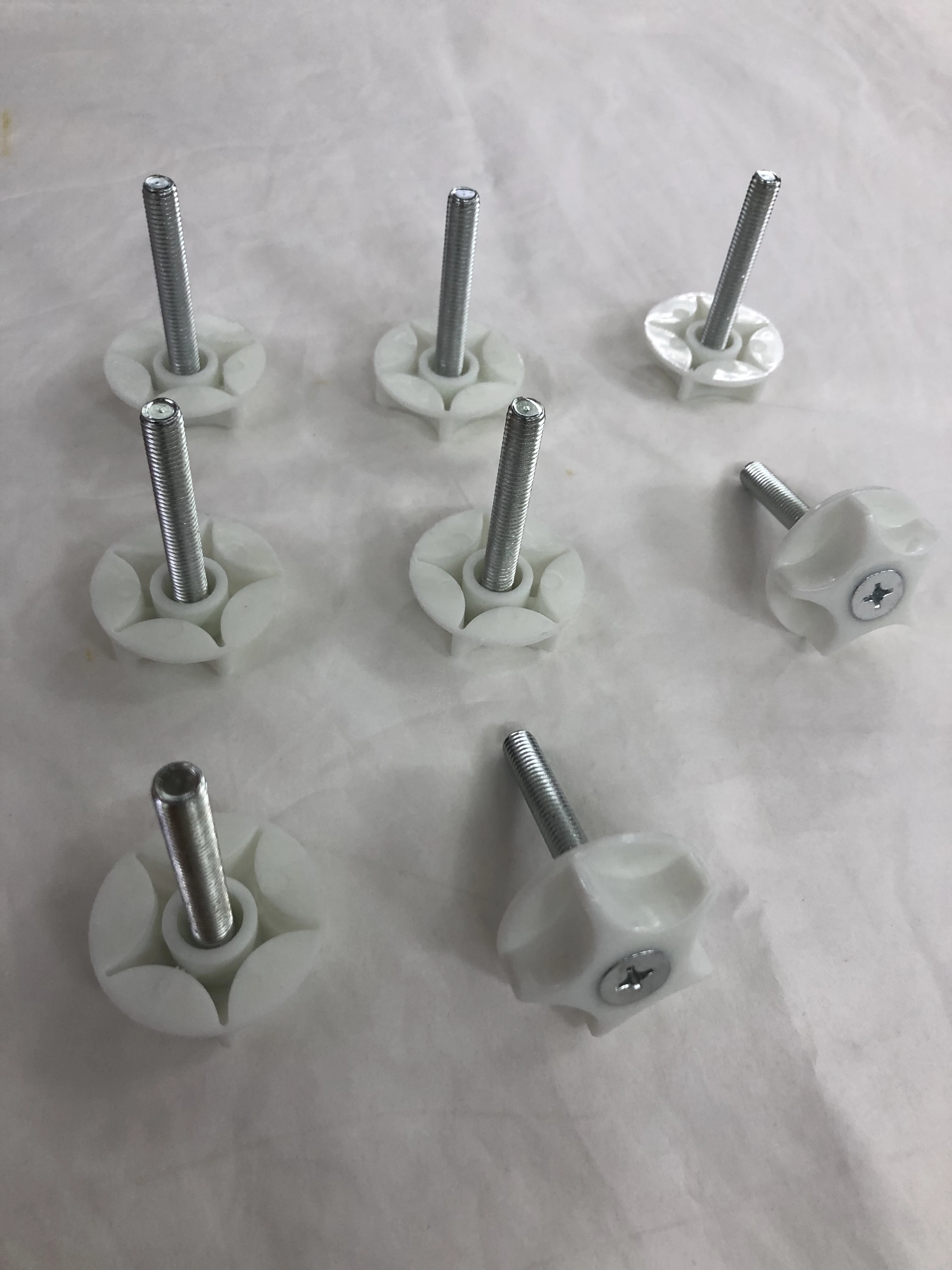 white and black color plastic adjust furniture leg with cross screw head