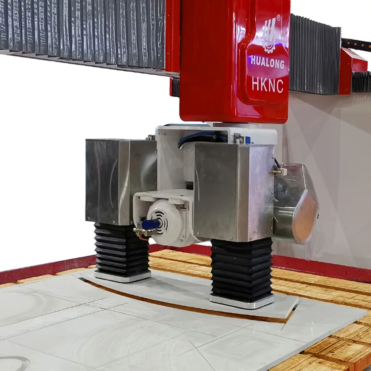 HUALONG HKNC series multipurpose high efficiency Cutting machinery 5 axis CNC Stone Bridge Saw Machine for granite