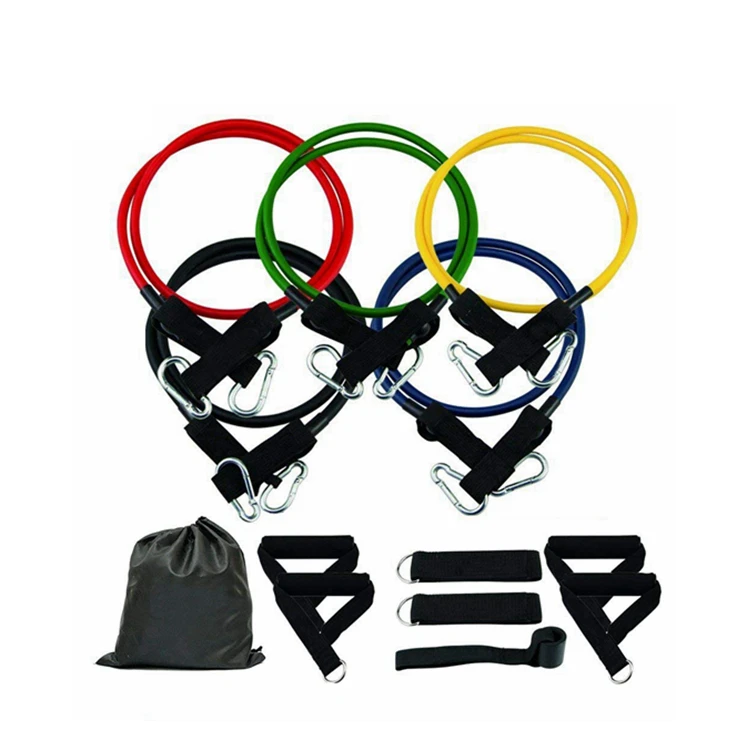 Make Your Own 11PCS Heavy Duty Bodylastics Resistance Bands 11 PC Resistance Band Tube Workout Fitness Kits