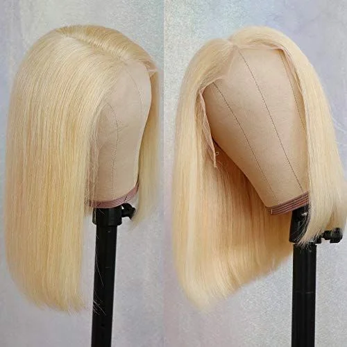 XBL 613 blondle full lace wig perruque blond bob human hair wigs for black lady honey blonde