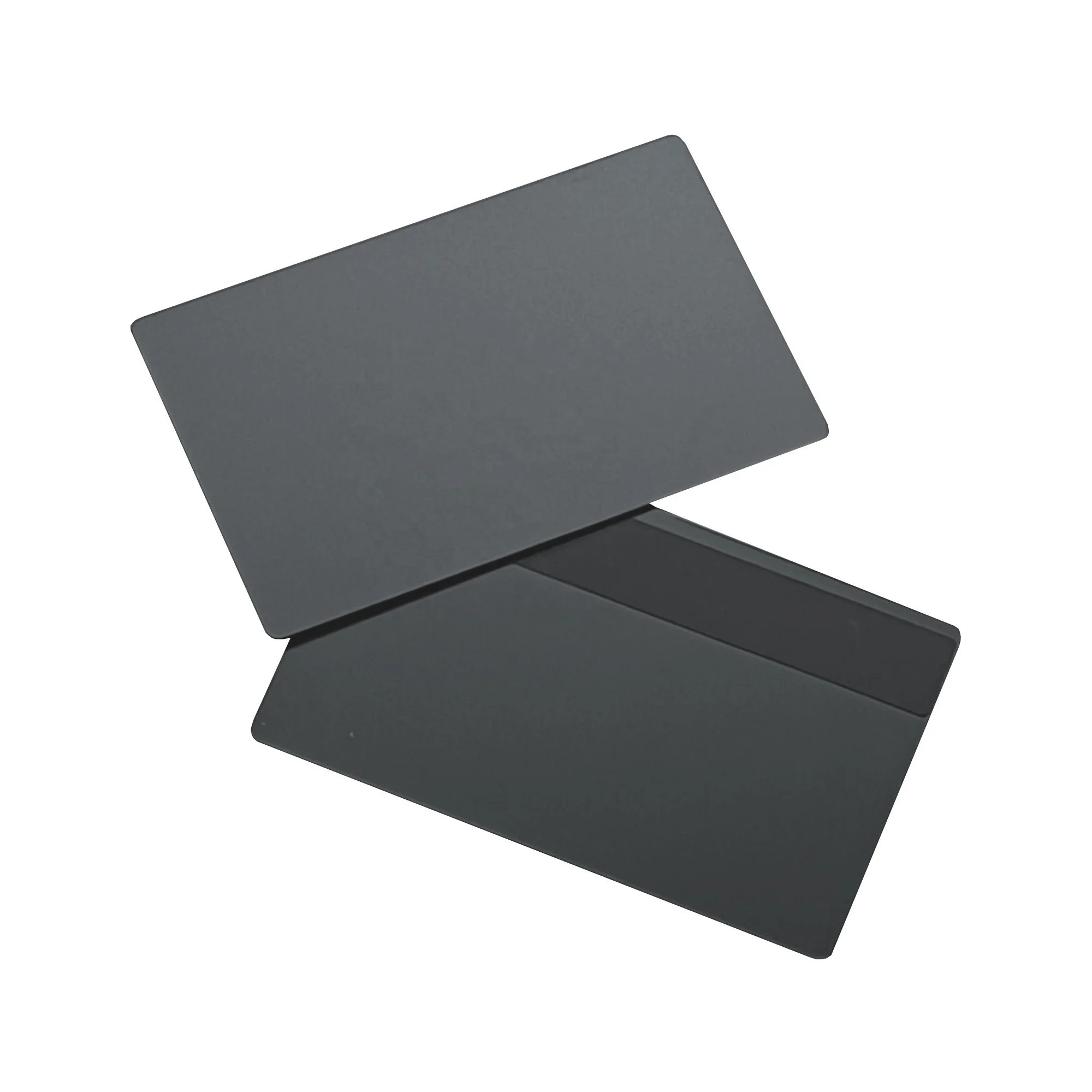 0.8mm  Blank DIY Metal Access Control Card No Chip Slot w/HiCo 1 Track Magnetic Stripe for IC Smart Intelligent Gift Card