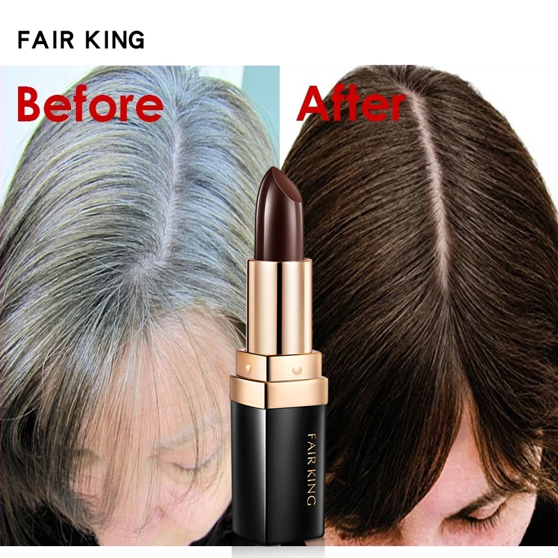 FAIR KING Natural Black Brown Hair Color Dye Pen Stick