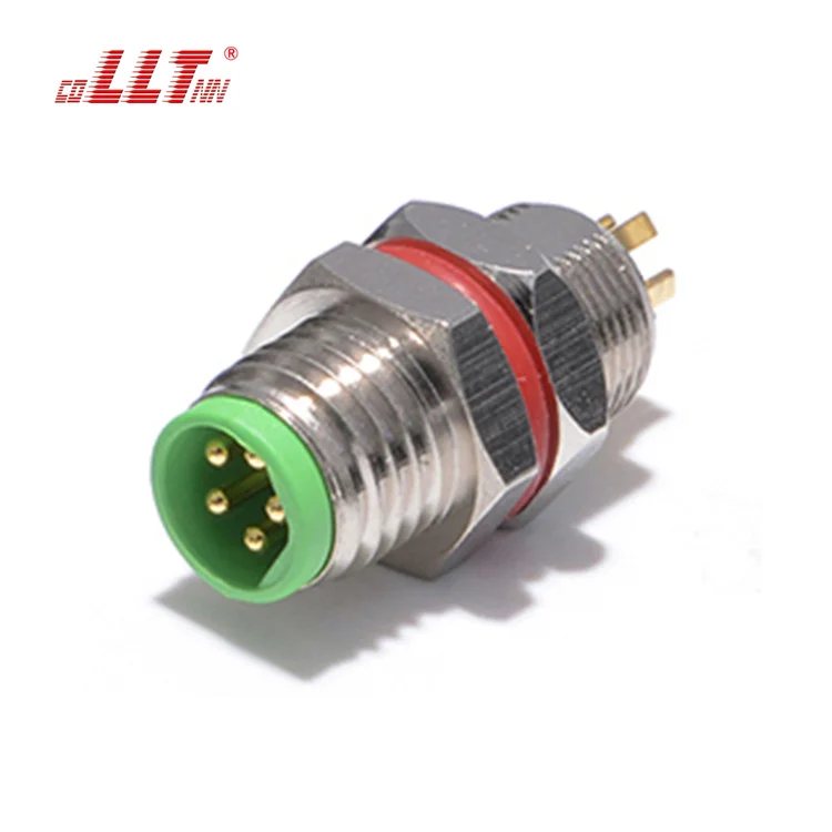 LLT M8 110V 5A outdoor IP67 2 3 4 5 pin panel mount waterproof connector male female