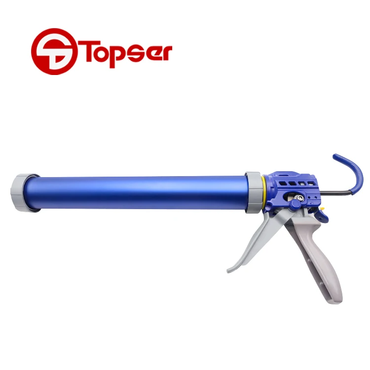 New Product Eleven Bearing 600ML Aluminum Alloy Sausage Caulking Gun Silicone Applicator Gun