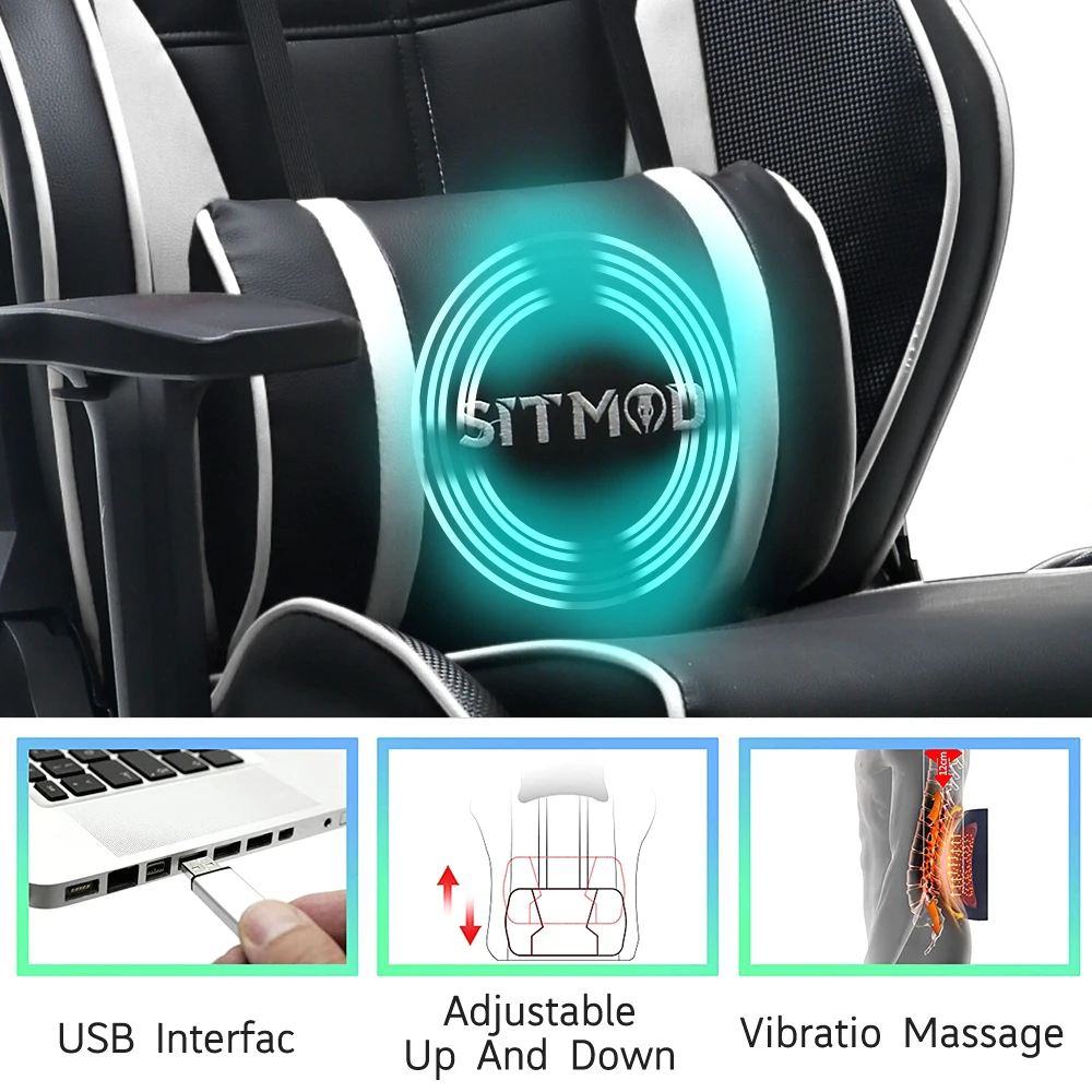 Hign Quality OEM/ODM Ergonomic PC Gaming Swivel Silla Gamer Computer Office Furniture Racing Video Game Rocker Gaming Chair