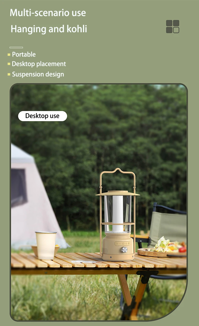 Trustworthy Outdoor Camping Light multi-color changeable light rhythm light IPX4 waterproof with Bluetooth speaker 4000mAh