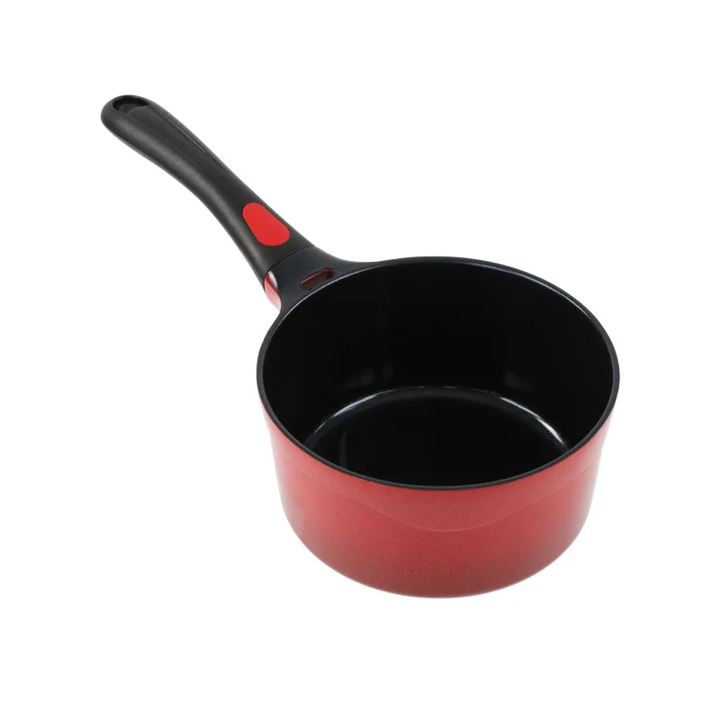 Ceramic non-stick pan for home aluminum milk pot thickened double bottom large capacity soup pot with lid gift suit pot