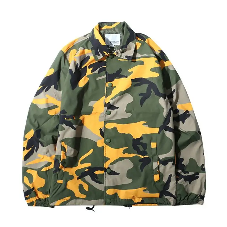 High Quality Winter Outdoor Activity Camo Coaches Jacket Men