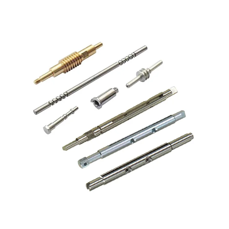 5 Axis Machining long CNC Turning Shaft Custom Titanium Micro CNC Swiss turned Stainless Steel machining