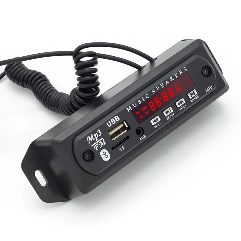 MP3 WMA Decoder Board Audio Wireless Blue tooth 5.0 Module 12V, USB/SD Card/BT/FM Switching Support