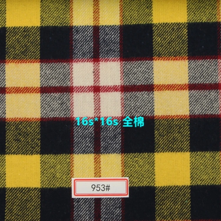 
Factory price fashion 16x16 cheap soft shirt fabric 100% cotton flannel for garment 