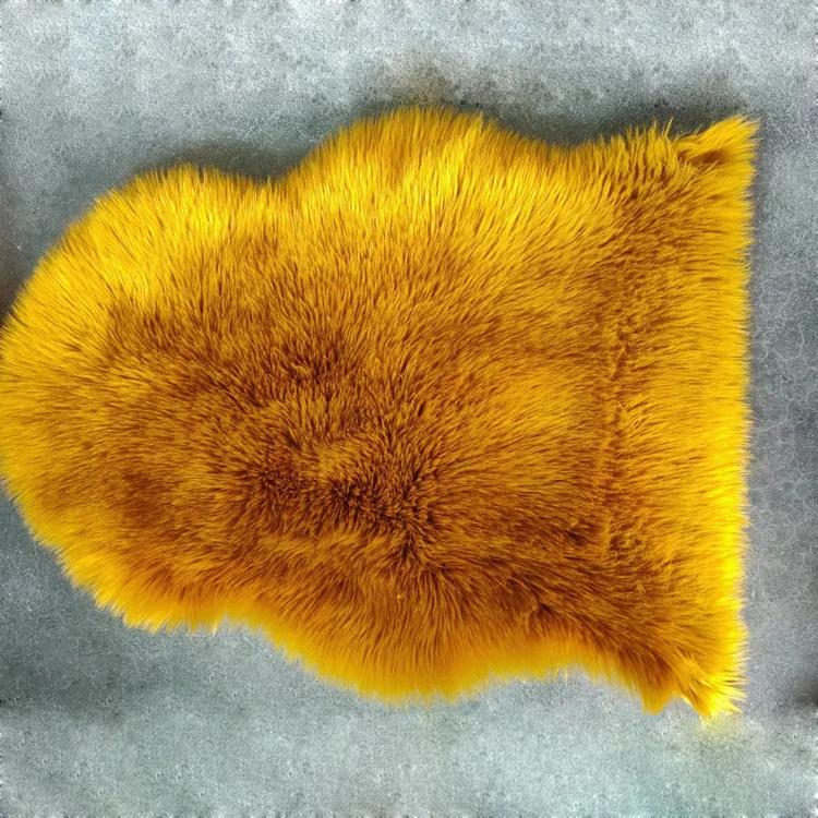 High Quality Bronze Color Faux Sheepskin Fluffy Fur Beside Rug