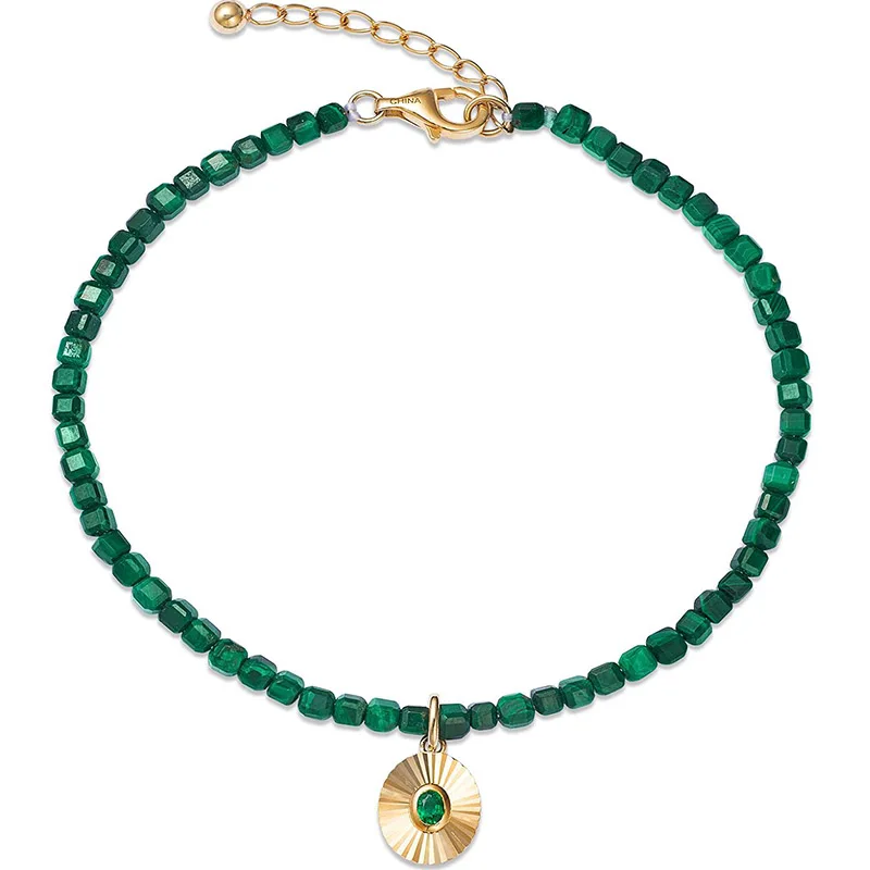 Винтажный браслет с натуральным камнем