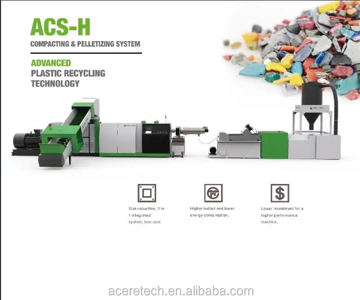 China Cascade Granulator Recycling Foamed Polystyrene Expandable Polyethylene