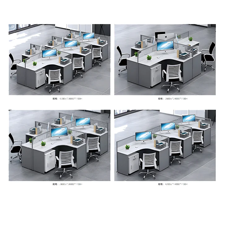 Low-priced wholesale aluminum partition office desk cubicle call center workstation for 1 2 4 6 8 people.