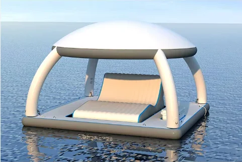 Inflatable Water Catamaran Boat 6-8 Person Party Houseboat Floating Dock Island Hovercraft