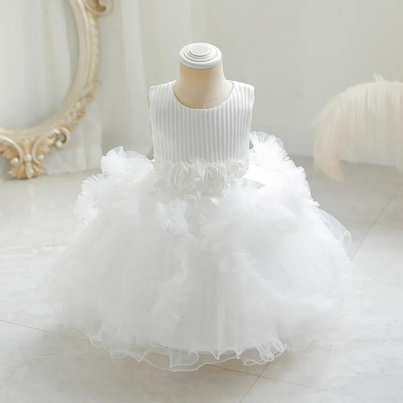 kids clothes wholesale kids dresses for girls sleeveless gauze fabric party dress for girl
