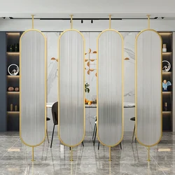 Wholesale High Quality Panels Rotatable Metal Decorative Screen With Glass panel Living room partition