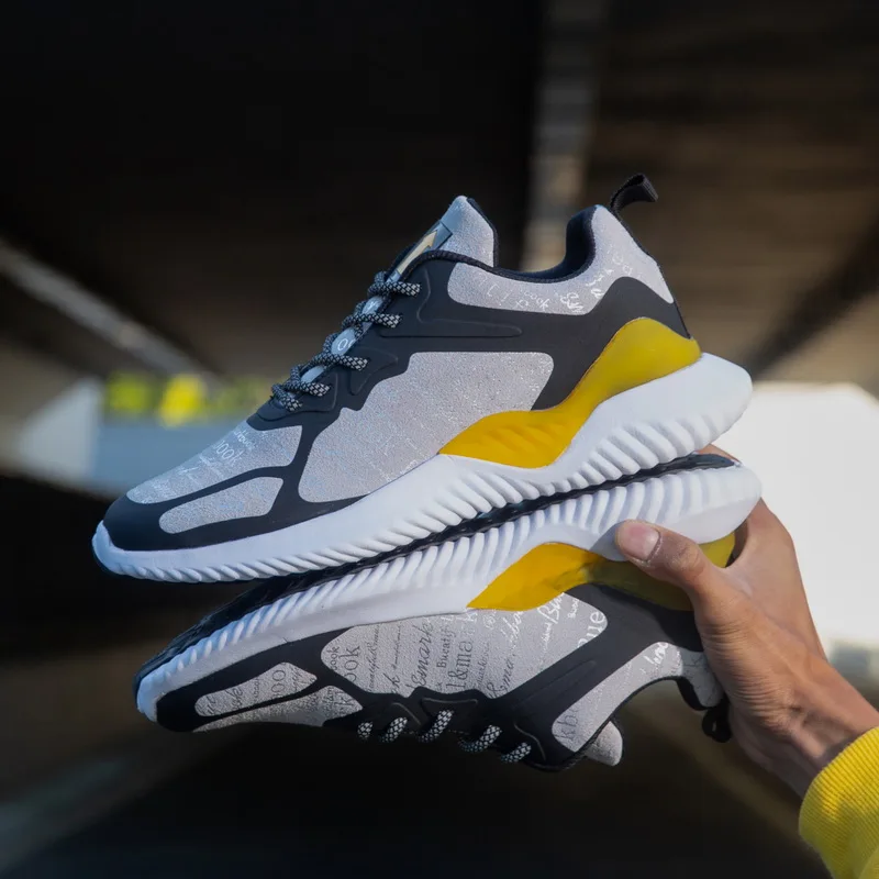 
Cross Border Big Size New Alpha Reflective Shoes Suede Breathable Running Shoes 