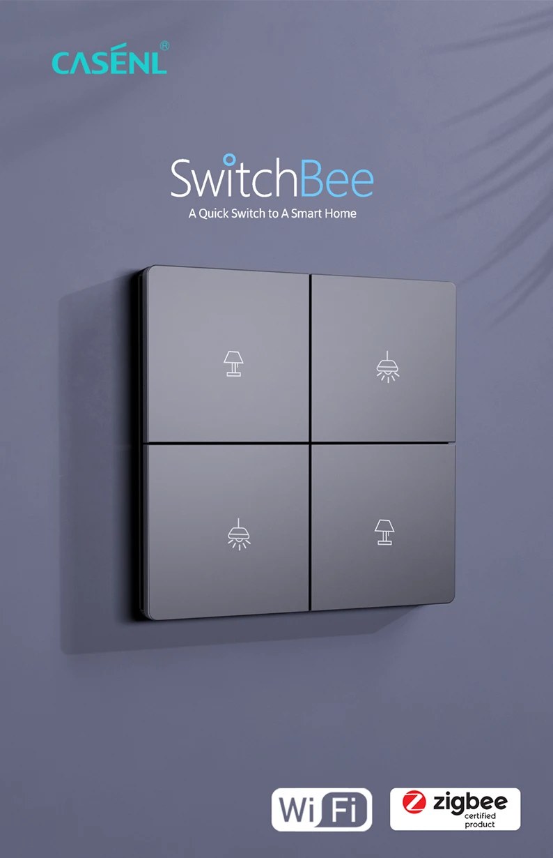 Wifi Smart Touch Wall Switch EU UK Standard RF 433 By App Control Smart Life and Tuya 220V