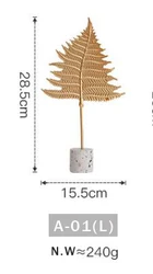 Turtle Leaf Sunflower Leaf Golden Series Hotel Wedding Exhibition Celebration Decoration