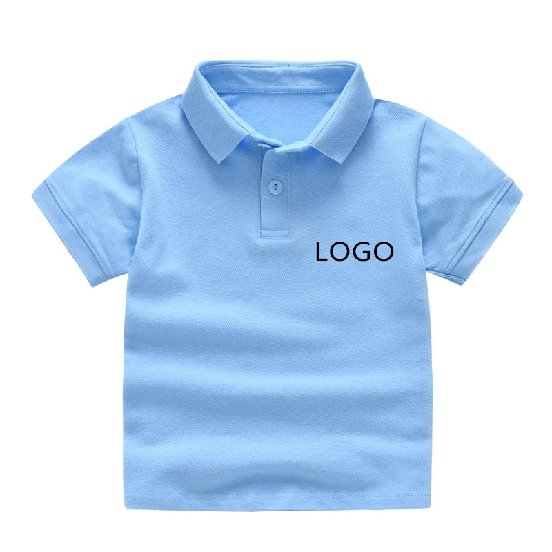 C1 School Uniform Short Sleeve Polo T-Shirt Plain School Camisetas Polo Blank Solid Color Unisex Kids Classroom Polo T Shirt