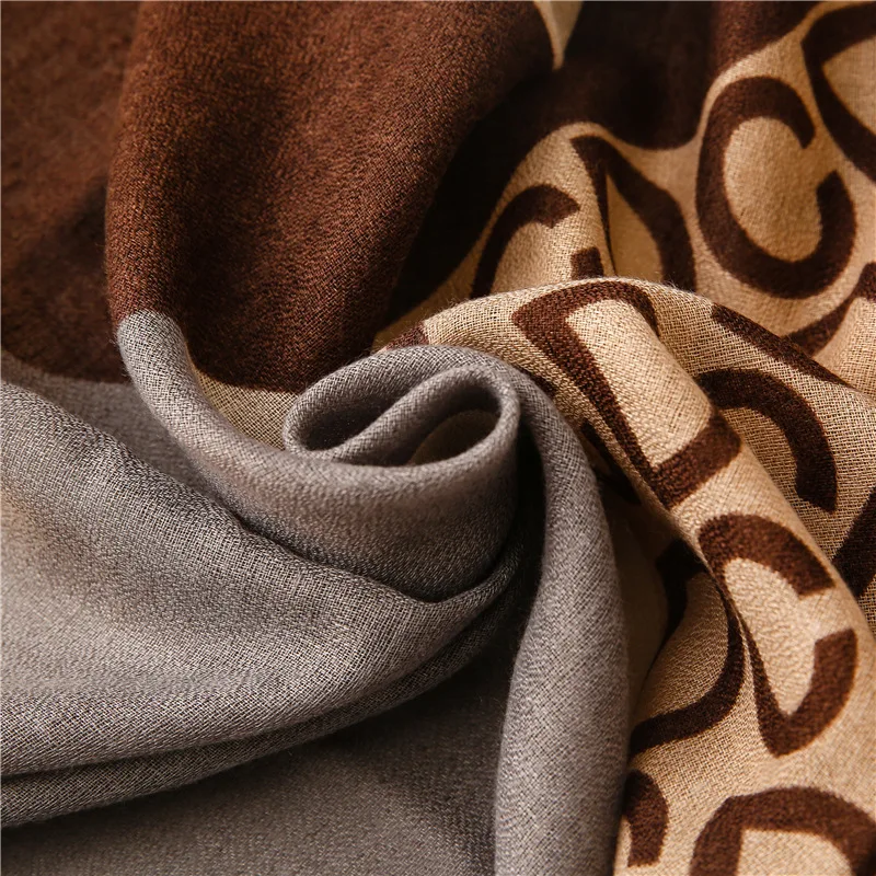 Wholesale Lightweight Scarves With Nice Letter Patterns Long Shawl Thick Warm Scarves Women Winter Scarf