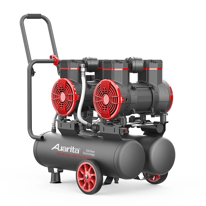 22L 8bar 1800W*2 Double Piston Commercial Oil Free Air Compressor Manufacturers