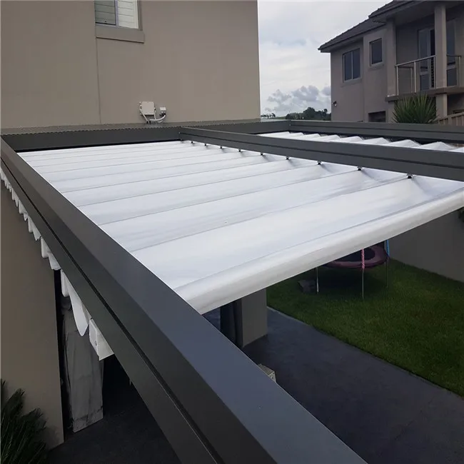 Prima Motorized Aluminum PVC Awning Porch Retractable Louvers Roof for Outdoor