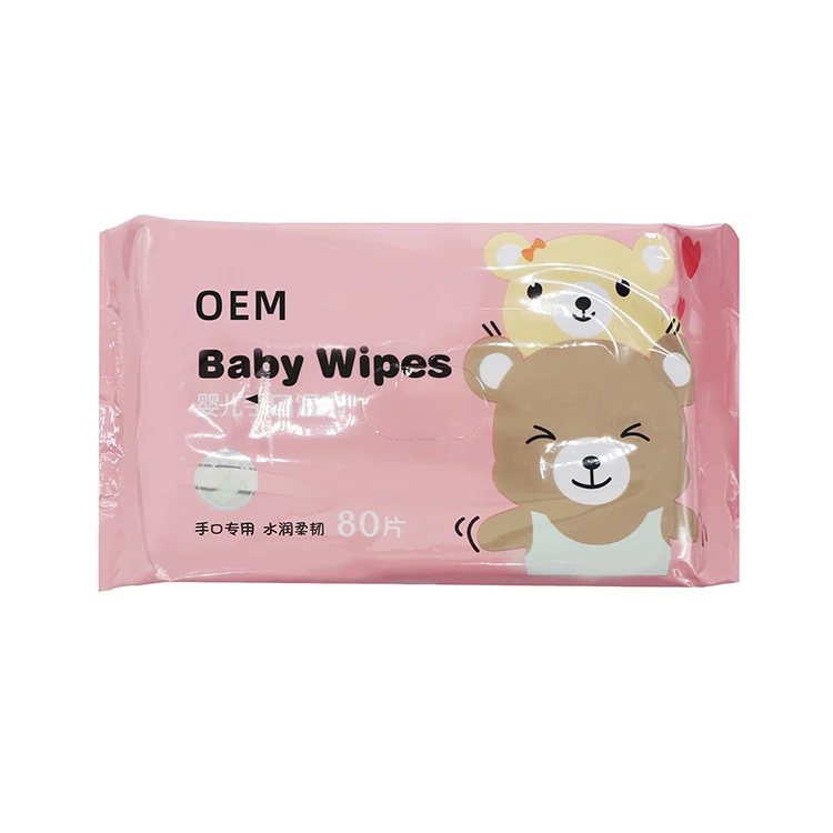 Organic Cotton Baby Wipes Bulk Fragrance Free Biodegradable PLA  Baby Wipes Skin-friendly Sensitive Skin Hand & Mouth Wipes