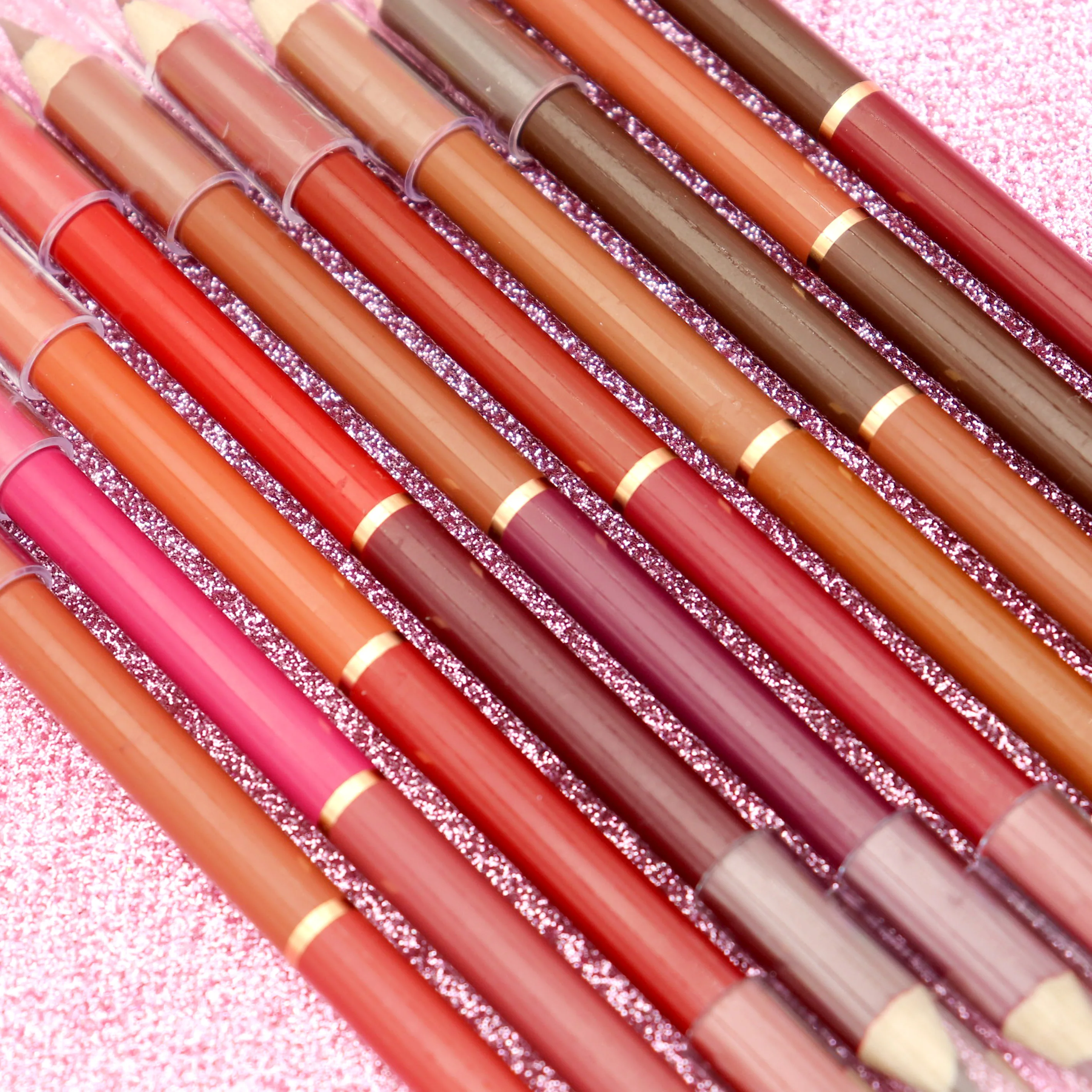 Wholesale Custom Logo Waterproof dual matte Nude Lip Liner Pencil Preferential Creamy Lip liner Private Label